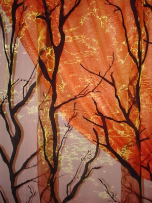 оранжеви готови пердета