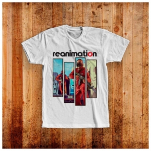 Памучна мъжка тениска GTA Reanimation пълноцветна 