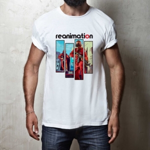 Памучна мъжка тениска GTA Reanimation пълноцветна 