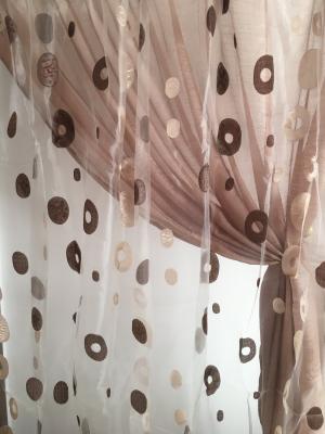 Двупластово перде в меки пастелни тонове - екрю, бежово и кафяво