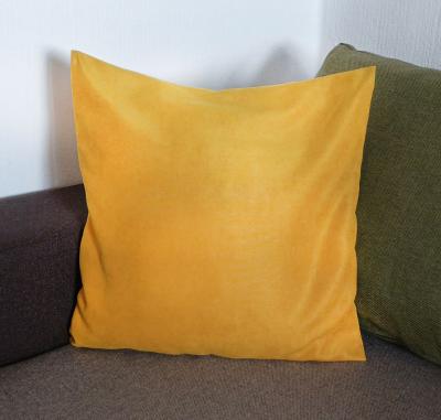 Едноцветна калъфка за декоративна възглавница - горчица, 45х45