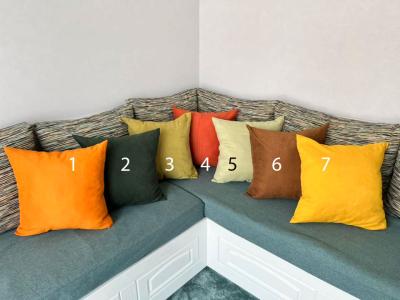 Едноцветни декоративни калъфки от плътна материя. Комбинирайте с плътни пердета в същия цвят - колекция 2