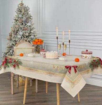 Жакардова коледна покривка за маса - класически винтидж