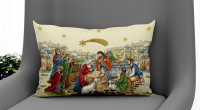 Коледна калъфка Рождество и блясък – жакард 40x70 см