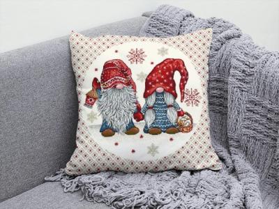 Коледна калъфка Джуджета с ръкавички – жакард, 40x40 см