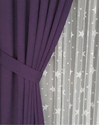 Готови плътни пердета - тъмно лилави, цена на перде, едноцветни