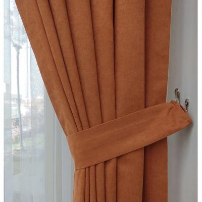 Плътно перде в цвят теракота – готово за поставяне