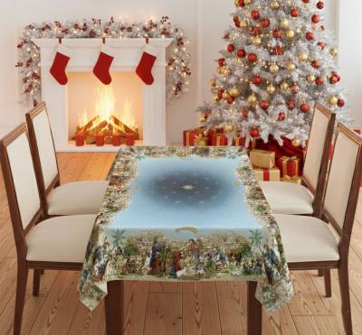 Жакардова коледна покривка „Витлеемска звезда“ – 140x180 см